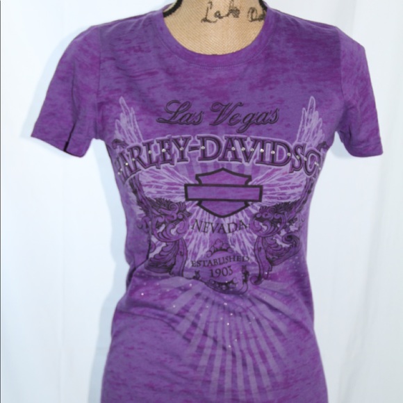 Harley-Davidson Tops - Harley Davidson Purple T-Shirt Size L